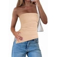 thumbnail image 2 of Womens Tube Top 2025 Summer Strapless Tops Apricot XL, 2 of 6