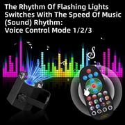 Pogolab DJ Laser Party Lights, RGB LED Disco Light, Sound Activated Projector Strobe Light with Remote Control for Christmas Halloween Decorations Karaoke Birthday Dance Wedding Stage Show
