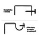 thumbnail image 2 of Soportes para varillas Window Hardware para barandilla de 1,3 a 2 pulgadas, 2 of 4