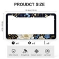 thumbnail image 3 of License Plate Frames Elegant Classy Navy Blue Happy Hanukkah Floral License Plate Cover License Plate Novelty License Plate Frame 2 PCS Navy Blue White Floral Metal License Plate Cover US Vehicles, 3 of 6