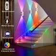 thumbnail image 2 of Paquete de 4 lámparas de pared LED RGB recargables con sensor de movimiento, 2 of 8