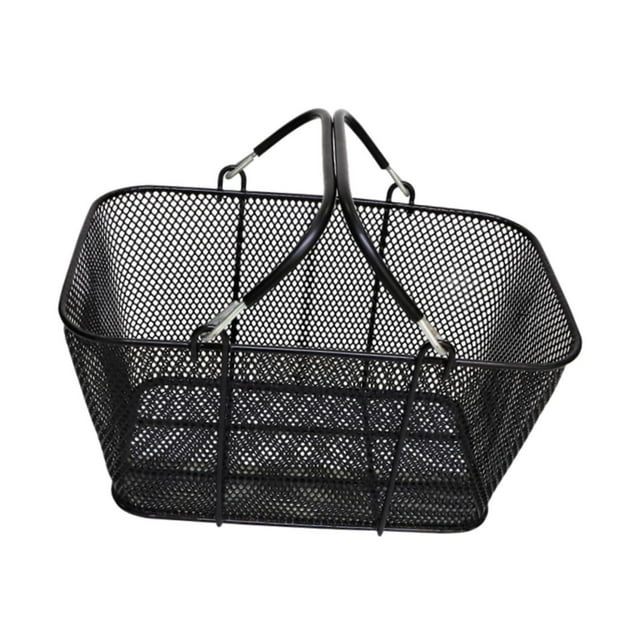 Cesta De La Compra Con Asas Cesta De La Compra De Alambre De Metal Para Tienda De Comestibles