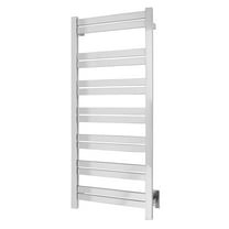 Electric Towel Warmer, 14-Bar Wall-Mounted Heated Towel Rack, Hardwired Polished Stainless Steel for Spa-Like Comfort & Luxury Bathroom Upgrade (WarmlyYours Milan)