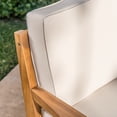 thumbnail image 6 of Christian Outdoor Acacia Wood Patio Conversation Set with Cushions, Teak Finish and Beige, 6 of 6
