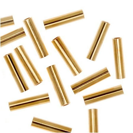 - 22K Gold Plated Liquid Tube Beads 6mm x 1.5mm (50)