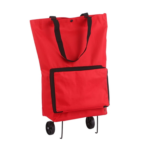 Foldable Shopping Trolley Bag with Wheels Collapsible Shopping Cart