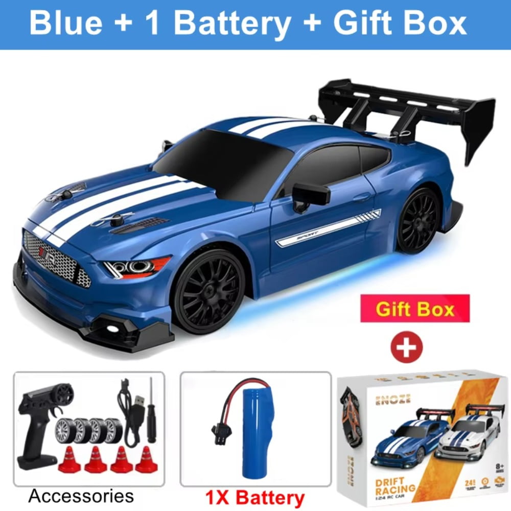 ATJIA 1:24 Scale RC Drift Car 30KM/H High Speed 4WD 2.4GHz Remote Control Cars with LED Light RC Drift Racing Car