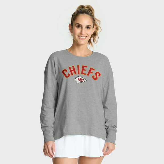 Women's Fanatics Heather Gray Kansas City Chiefs Hometown Legacy Long Sleeve T-Shirt