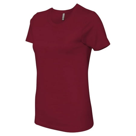 Scarlet Womens Backpack - Next Level 3900 Signature Style Boyfriend Jersey T-Shirt - Scarlet - X-Small