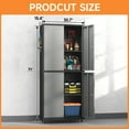 thumbnail image 5 of 71" Metal Garage Storage Cabinet with Wheels and Pegboard, Steel Tool Cabinet with Adjustable Shelves and Doors, Garage Rolling Cabinet for Garage, Basement, Warehouse, Home Office, 5 of 8