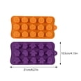 thumbnail image 2 of Halloween Ghost Silicone Candy Mold Non Stick Chocolate Tray for Holiday Dessert Making Baking Tool Kitchen Party Supplies, Purple 8x4 Inch, 2 of 4