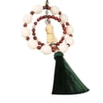 thumbnail image 1 of Colgante de Buda de madera para coche con borla, accesorio multiusos para interior. Borlas verde oscuro, 1 of 9