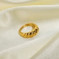 thumbnail image 6 of Unisex 18K Gold Plated Ring Band Durable 316L Stainless Steel Elegant Gift For Him Or Her Daily Wearable Style, 6 of 8