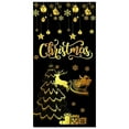 thumbnail image 4 of Gold Theme Christmas Banner Black Background Xmas Banner Snowflake Design Star Pattern Holiday Banner for Christmas Party Holiday Celebration Home Decoration, 4 of 9