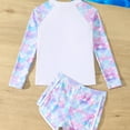 thumbnail image 4 of Hienoo Girls Long Sleeve Zipper Rash Guard Boyshorts Surfing Suit Swimsuit, Sizes 7-11, 4 of 7