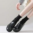 thumbnail image 2 of LOOIKOOS 6 Pairs Women Ruffle Socks, Cute Ruffle Ankle Socks for Teen Soft Breathable Crew Socks, 2 of 6