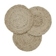 thumbnail image 2 of VHC Brands Jute Trivet 8 Set of 3, Jute Dining Room, Kitchen Trivet, Pot Holder, Hot Pads, Natural Jute Collection, Round 8x8, Natural, 2 of 3