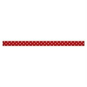 Swiss Dots Grosgrain Ribbon, 3/8", Red