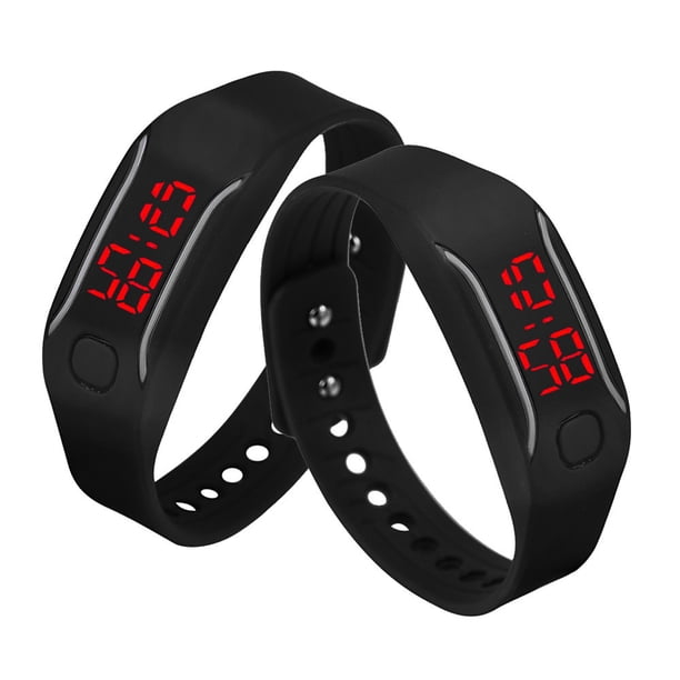 Sfonq Price Drop Womens Watches Mens Womens Silicone LED Watch Date Sports Bracelet Digital Wrist Watch Mothers Day Gift for Grilfriend Black Buy 2 Save 10%