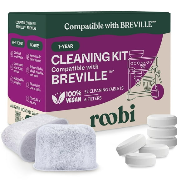 Kit de limpieza y mantenimiento para máquina de café espresso Roobi Breville