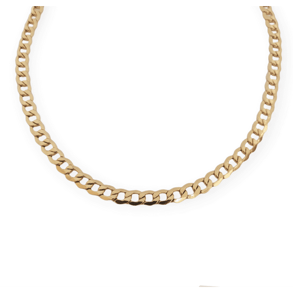 14k Unisex Yellow Gold Cuban link necklace
