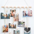 thumbnail image 3 of Organizador de imágenes para uso en interiores: decoración rústica de campo, exhibición de fotografías colgantes con clips de madera, decoración de pared bohemia para arte de pared personalizado, 3 of 4