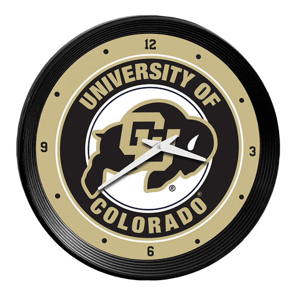 Colorado Buffaloes: Ribbed Frame Wall Clock