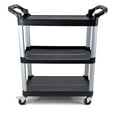 thumbnail image 2 of Heavy-Duty Utility Service Cart Rolling lightweight, Black, 33" x 37" x 16", 2 of 6