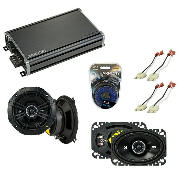 Fits Jeep Comanche Pickup 86-92 Speaker Upgrade Kicker DSC5 DSC46 & CXA360.4 Amp