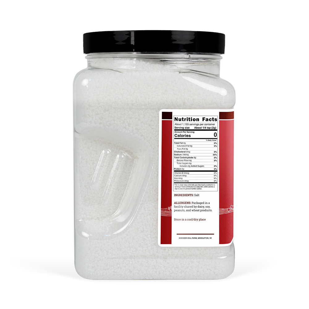 Hoosier Hill Farm Coarse Pretzel Salt, 5 lb Jar