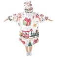 thumbnail image 2 of FORMRS Wearable Blanket Hoodie with Sleeves for Kids Cozy Flannel Sweatshirt, Christmas Penguin, 2 of 7