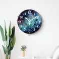 thumbnail image 4 of 14 Inch Wall Clock Battery Operated Silent Clock Decorative for Office, Kitchen, Outdoor, Living Room，Outer Space Stars and Dusty Gas Cloud Picture, 4 of 4