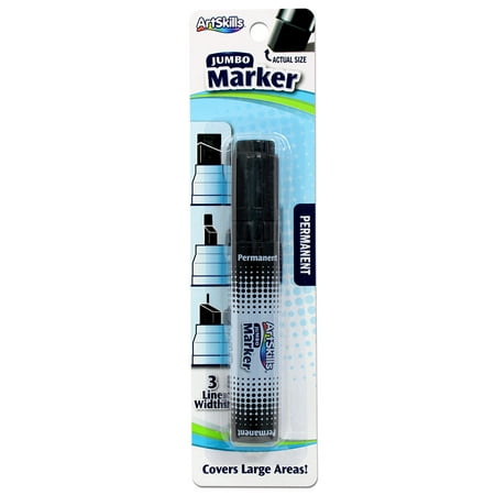 UPC: 0672125014479 | ArtSkills Jumbo Black Permanent Marker for Arts and Crafts  Chisel Tip Marker