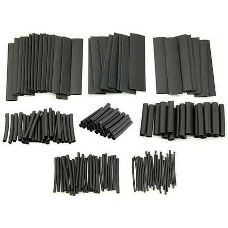 

Mosiee 127Pcs Black Glue Weatherproof Heat Shrink Sleeving Tubing Tube Assortment Kit