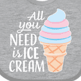 thumbnail image 4 of Inktastic All You Need is Ice Cream with Ice Cream Cone Boys or Girls Baby Bib, 4 of 4