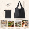 thumbnail image 4 of Billuyoard Bolsas de compras de 3 piezas con bolsa adjunta, fáciles de transportar, gran capacidad, ecológicas y reutilizables Almacenamiento y organización del hogar, 4 of 6