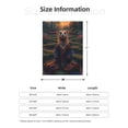 thumbnail image 5 of Sikiie Garden Meditating Weasel Cozy Flannel Fleece Throw Blanket: Lightweight & Thick for All Seasons - Perfect for Women, Men, & Kids"80"x60", 5 of 6