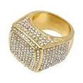 thumbnail image 3 of Two Ring For Price of One - BIG Bling Bling Hip Hop Iced Out Luxury Oversize Men's Ring - 444 (Silver+ Gold 8), 3 of 7