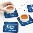thumbnail image 7 of Pofeuu Happy New Year 2024 (4) Print Leather Coasters Set of 6, Round Cups Mugs Mat Pad for Home Kitchen Heat Resistant Drink Coasters,Square, 7 of 7