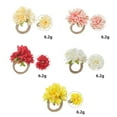 thumbnail image 4 of maskred 6 Pieces Artificial Flower Napkin Ring Linen Removable Reusable Colorful Indoor Festival Ornamental Rings Decor Champagne 1Set, 4 of 6