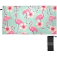 thumbnail image 2 of Dreamtimes Beautiful Pink Flamingo Beach Towel Quick Dry Absorbent Bath Towels Sandproof Lightweight Towel for Gym Yoga Sports Swimming- 30x60in, 2 of 7
