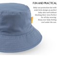 thumbnail image 3 of Cotton Baby Sun Hat Infant Toddler Boys Girls Bucket Hats Summer Sun Protection Kids Beach Caps, 3 of 5
