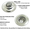 thumbnail image 2 of 1.25" Bathroom Sink Strainers, 2PCS Drain Hair Catchers For Laundry, Mop Pool, Utility, Slop, Sink, Stainless Steel Drain Filter, 2 of 5