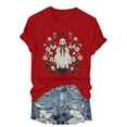 thumbnail image 6 of YDFCWXW Halloween Costumes for Women Funny Pumpkin Ghost Printed Cute T Shirts Graphic Tops Fall Tee Fashion Gift (Red, XL), 6 of 8