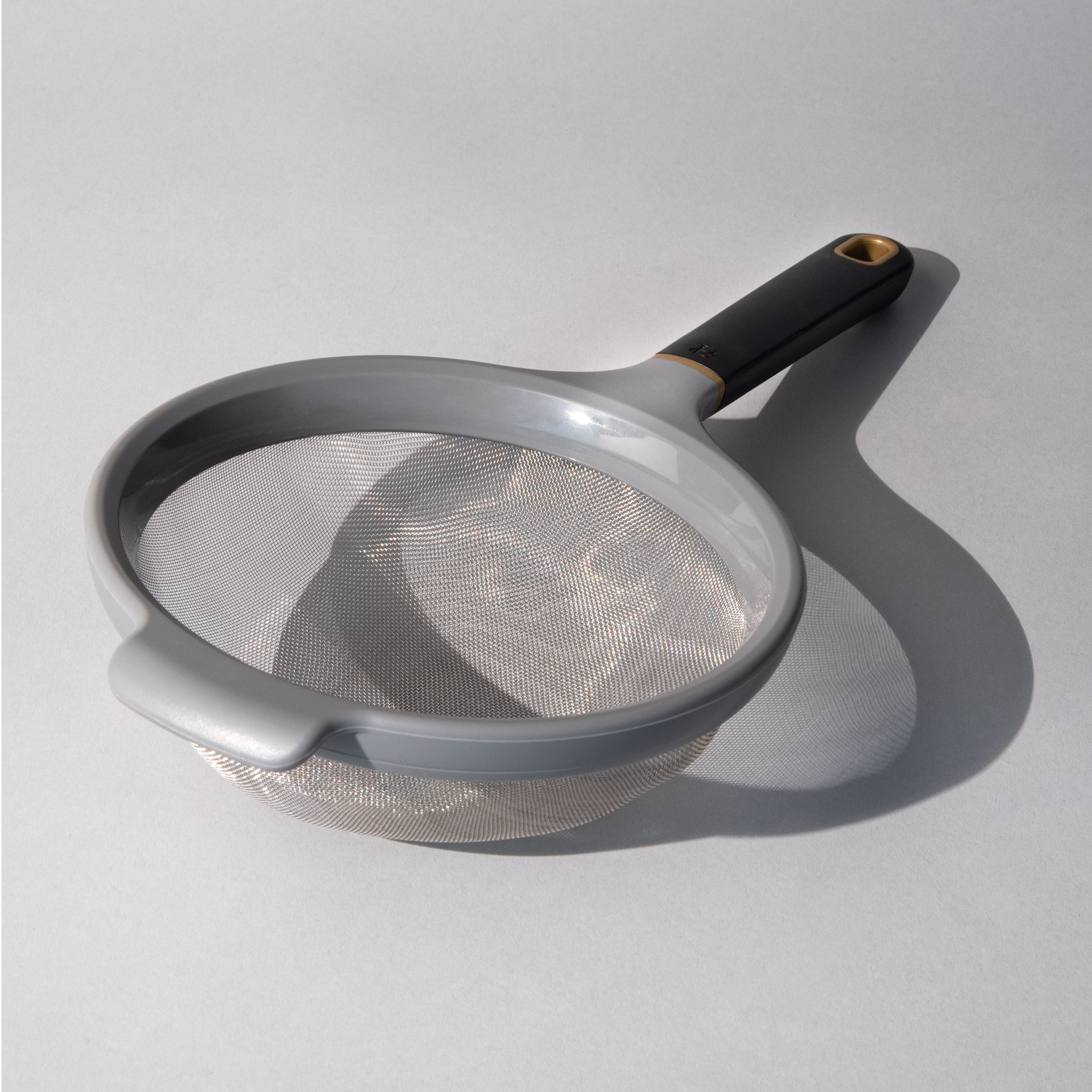 Beautiful 7-inch Mesh Strainer with Lip in Black Sesame by Drew Barrymore