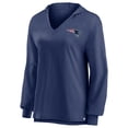 thumbnail image 2 of Women's Fanatics Navy New England Patriots Jumper V-Neck Pullover Hoodie, 2 of 3