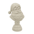 thumbnail image 4 of Upgraded Santa Bust Christmas Tabletop Decoration White Resin Holiday Figurine Classic Santa Claus Bust Elegant Christmas Table Decor 6 Inch (1PC), 4 of 5