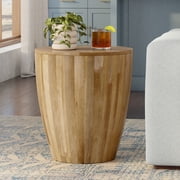 Simpli Home Elmbrook 21 inch Wide Solid Mango Modern End Table in Natural, Assembled