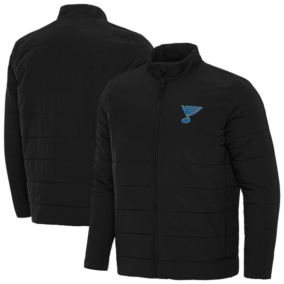 Men's Antigua Black St. Louis Blues Swelter Full-Zip Jacket