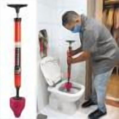 High Pressure Toilet Plunger Unclogger - Powerful Pipe Dredge Tool, Stainless Steel Toilet Snake for Clogged Drain & Sewer Cleaning, Easy-to-Use Toilet Auger for Bathroom & Kitchen Plumbing